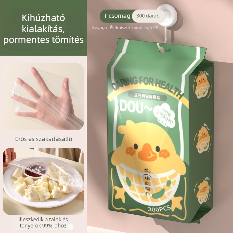 Doudou Duck Rugalmas Egyszerhasználatos Fóliafedél Élelmiszerfóliához, Háztartási Használatra