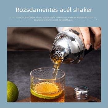 Rozsdamentes acél koktél shaker készlet, 3 darabos