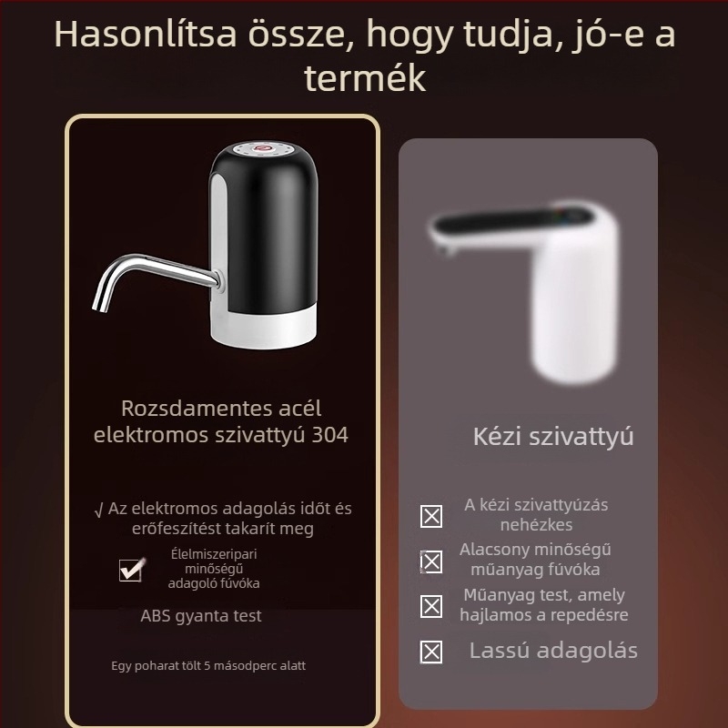 Otthoni használatra szánt elektromos borpumpa, teljesen automata