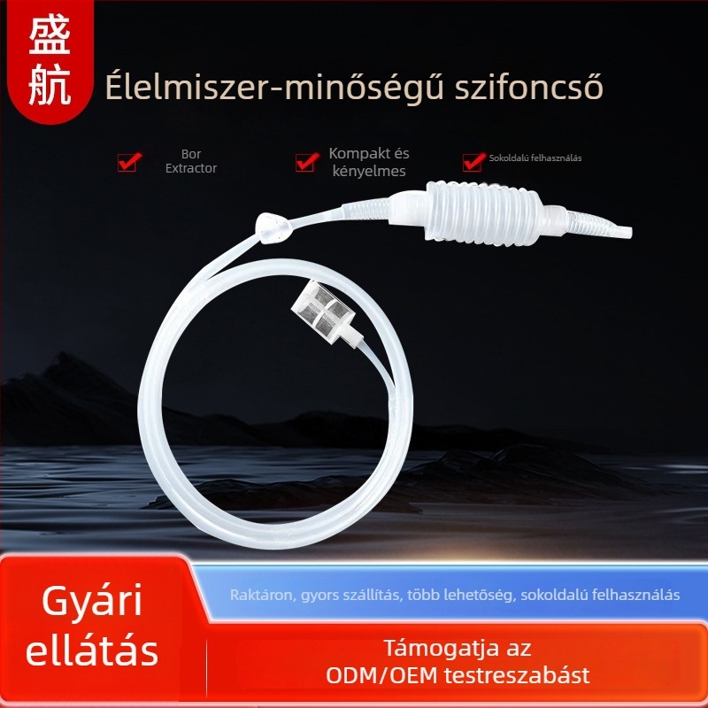 Bor szívó szifon, kézi bor-dispenser, háztartási használatra, fehérbor szűrővel, műanyag