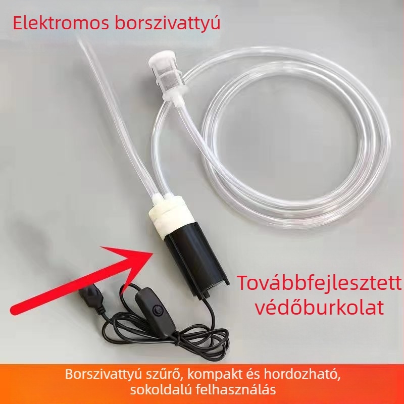 Elektronikus borpumpa önszívó adagolóval, automata pumpa és rizsbor fermentációs szűrő
