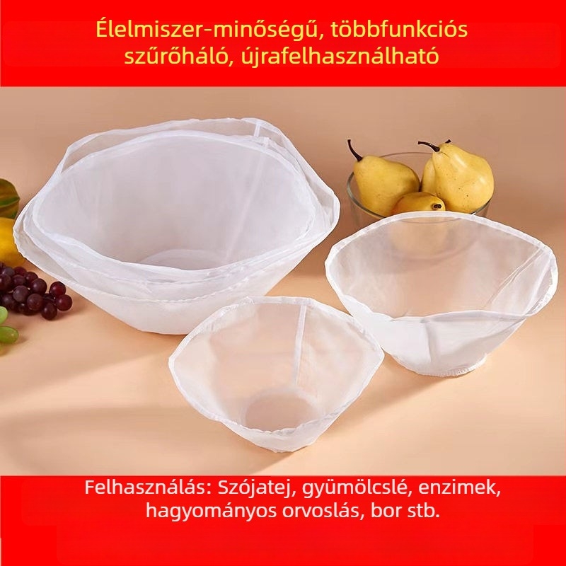 Ultra‑finom háztartási szűrőzsák szója tejhez, zöldségléhez és bor szűréséhez