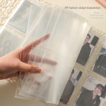 A5-ös kristály fotóalbum sztárkártyák gyűjteményéhez, négy rácsos elrendezés, víz-hullám minta, 3 hüvelykes kártyákhoz
