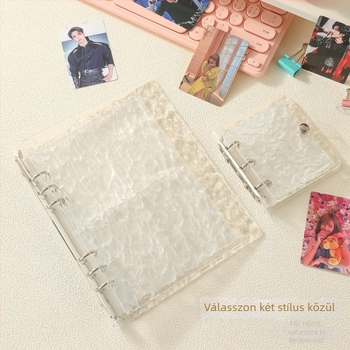 A5-ös kristály fotóalbum sztárkártyák gyűjteményéhez, négy rácsos elrendezés, víz-hullám minta, 3 hüvelykes kártyákhoz