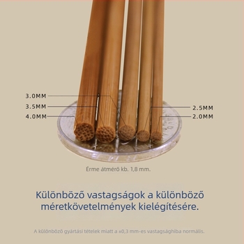 Kivételesen kemény karbonizált bambusznyárs grillhez, egyszer használatos, 20–40 cm hosszú, 2,0–4,0 mm átmérő