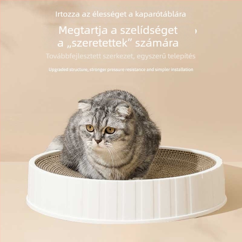 Kör alakú macska karmoló és alvó játék, magas sűrűségű, kopásálló