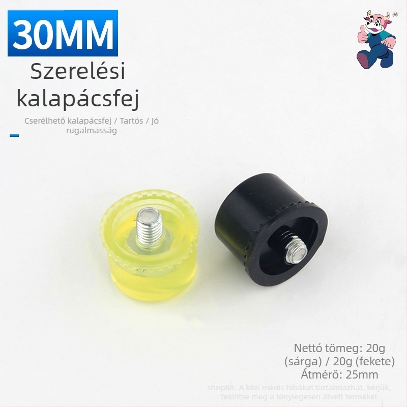 Gumikalapács acélcső fogantyúval, fej magas széntartalmú acélból, mini méret levélnyomatokhoz