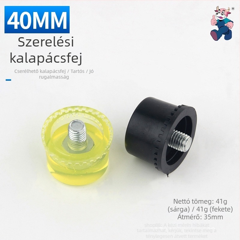 Gumikalapács acélcső fogantyúval, fej magas széntartalmú acélból, mini méret levélnyomatokhoz