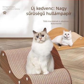 Nagy macskapárna integrált kaparódeszkával és kanapévédővel