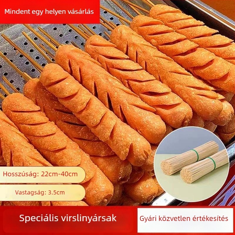 100 g keményítő-alapú kolbász bambusznyársakon, hosszúság 25–30 cm
