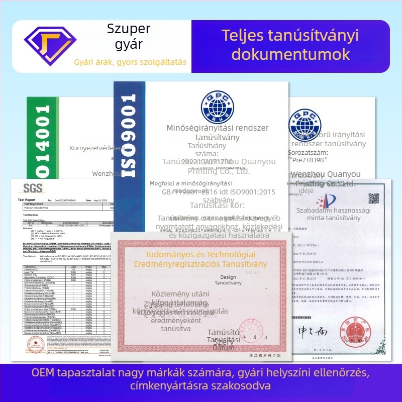 Egyedi öntapadós bevont papír tekercses címkék termikus papírra nyomtatva, üres címkék logóval és vonalkóddal