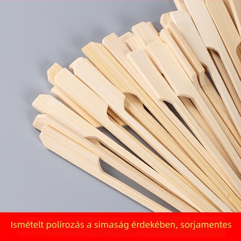 Oden nyársak, egyszer használatos bambusz nyársak fogantyúval, zacskóban