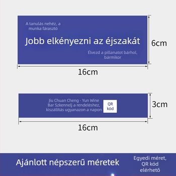Öntapadós dekoratív italcímke QR-kóddal, vízálló bárcímke