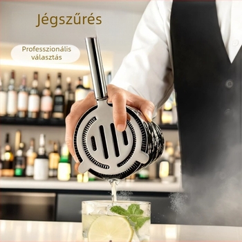 304 rozsdamentes acél bár koktél jégszűrő és maradék szeparátor – bartender eszköz