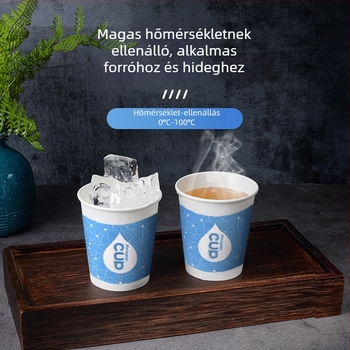 Egyszer használatos forró italokhoz való pohár, 8 unciás kapacitás, laminált papírból, 100 darab, otthoni használatra.
