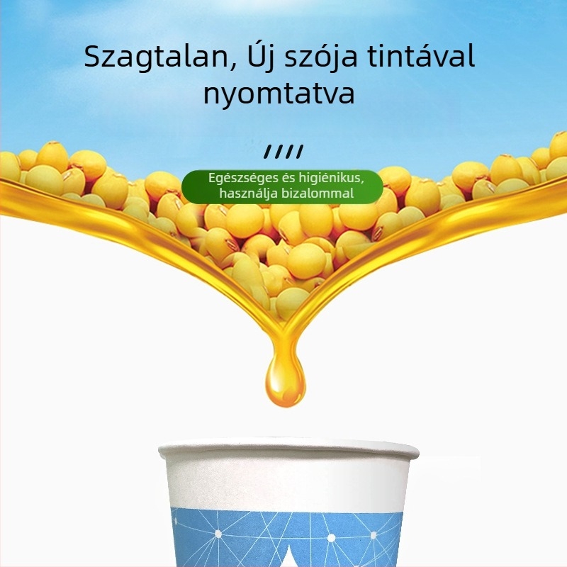 Egyszer használatos forró italokhoz való pohár, 8 unciás kapacitás, laminált papírból, 100 darab, otthoni használatra.