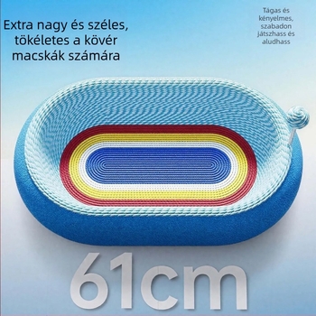 Macska karmapad és fekhely egyben, tartós, nem szálas, egész éves használatra, extralarge karcolófelület sisál zsinórral, macska játék