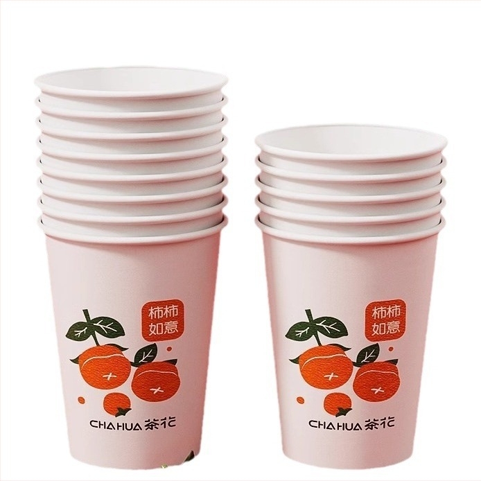 Camellia 218 ml laminált egyszer használatos papír pohár, 100 darabos csomag, PE laminált, szivárgásmentes