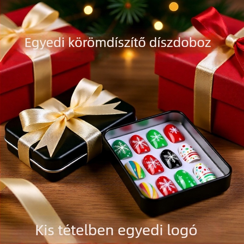 Kis flip-top fémdoboz kártyák, matricák és ékszerek csomagolásához – ezüst/fekete