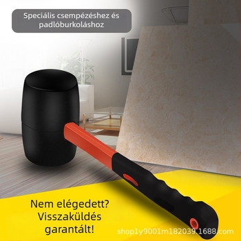 Gumi kalapács csempe szereléshez, puha fej, beállítás és kopogtatás, nagy méret
