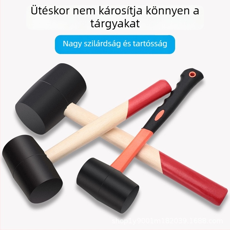 Gumi kalapács csempe szereléshez, puha fej, beállítás és kopogtatás, nagy méret