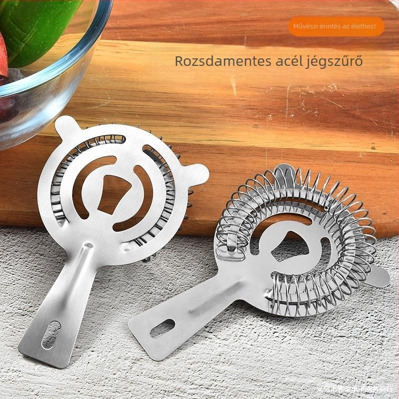 Rozsdamentes acél jégszűrő koktélokhoz és otthoni bárhoz – DIY eszköz