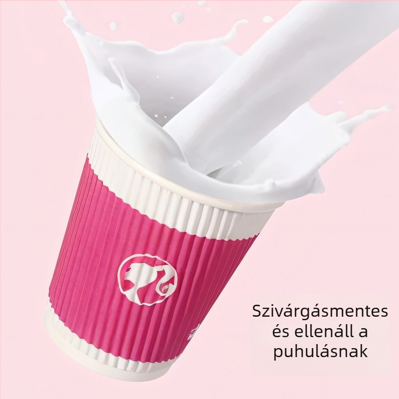 Yijie Barbie egyszer használatos papírpohár kávéhoz, otthoni használatra, vastagabb és kemény, égésálló, prémium hullámos papírpohár