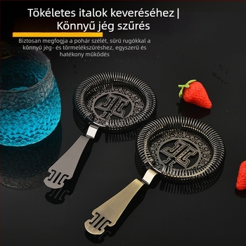 Antik mintázatú 304 rozsdamentes acél jégszűrő bárhoz
