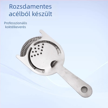 Rozsdamentes acél koktéljégszűrő
