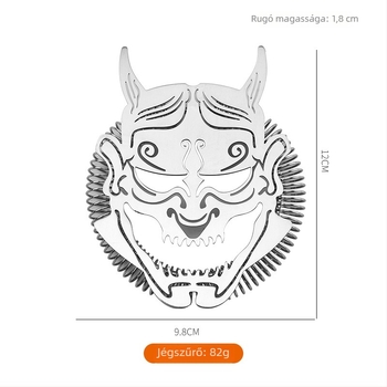 Koponya alakú koktéljégszűrő 304 rozsdamentes acélból