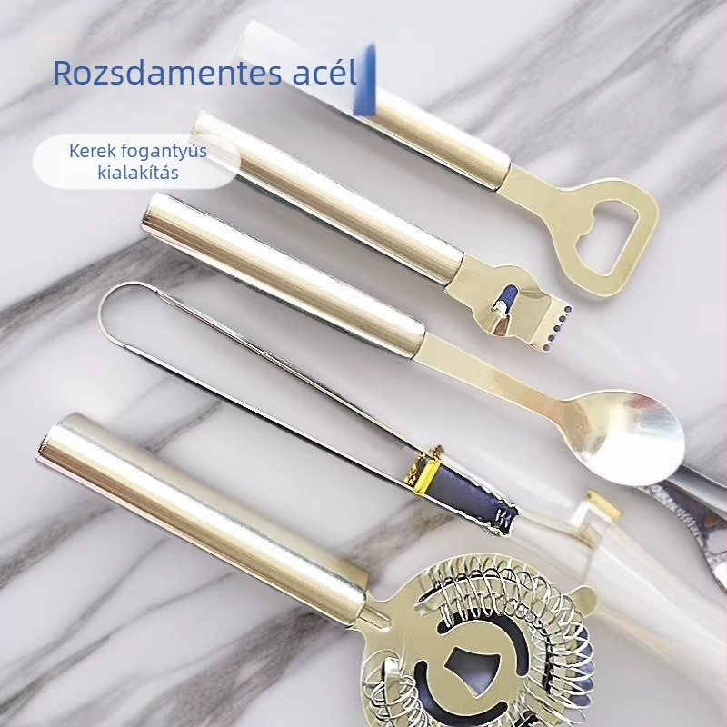 Kör alakú fogantyúval rendelkező rozsdamentes acél jégszűrő, borfiltráló eszköz