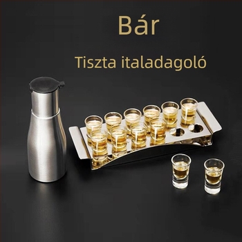 304 rozsdamentes acélból készült boros dekantáló és koktél shaker, 301-400 ml kapacitás, bárhoz