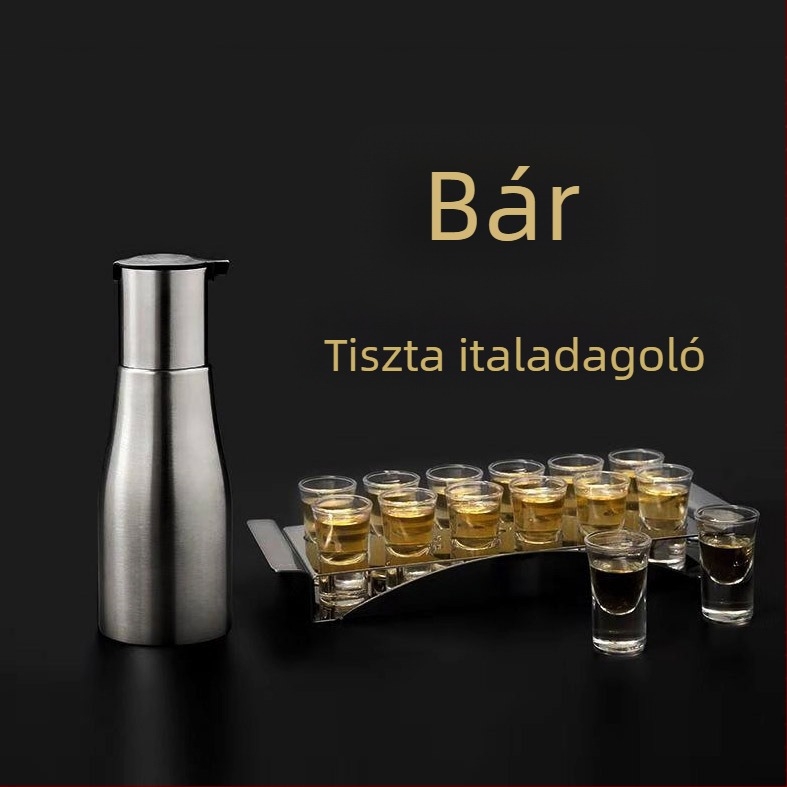 304 rozsdamentes acélból készült boros dekantáló és koktél shaker, 301-400 ml kapacitás, bárhoz
