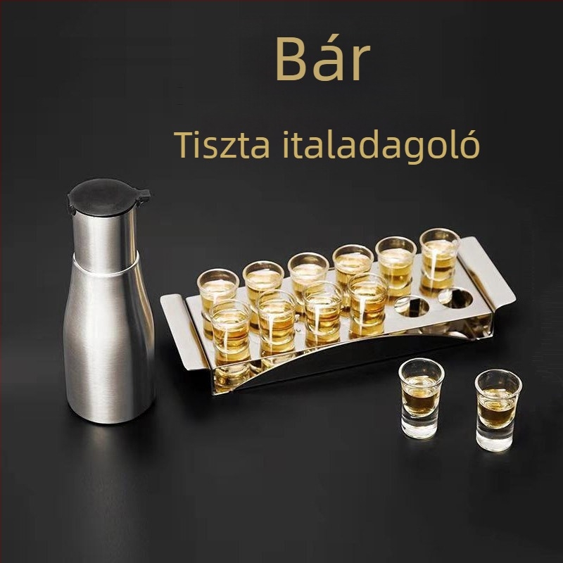 304 rozsdamentes acélból készült boros dekantáló és koktél shaker, 301-400 ml kapacitás, bárhoz