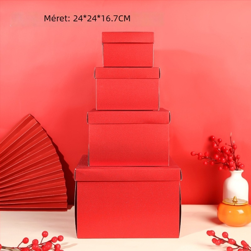 Négy az egyben ajándékdoboz meglepetés felnyíló snack-dobozzal Valentin-napra és Gyermeknapra