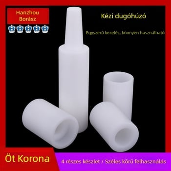 5ZW kézi fa dugóbehelyező eszköz vörösboros üvegekhez, házi készítésű borhoz