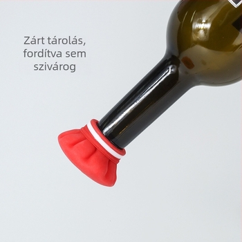 Luxing szilikon szakácssapka alakú bordugó – vákuumzárás, szivárgásmentes pezsgő- és borhoz