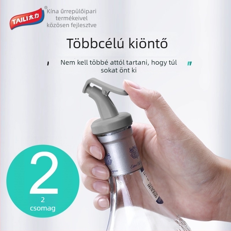 Konyhai záródugó vörösbornak, kreatív borosüveg dugó, tölcsér, ecet és szójaszószhoz