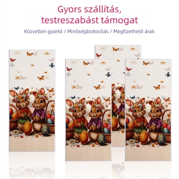 Húsvéti nyuszi tojás mintázatú édességzacskók, ajándékzacskók zsinórral, OPP műanyag csomagolás