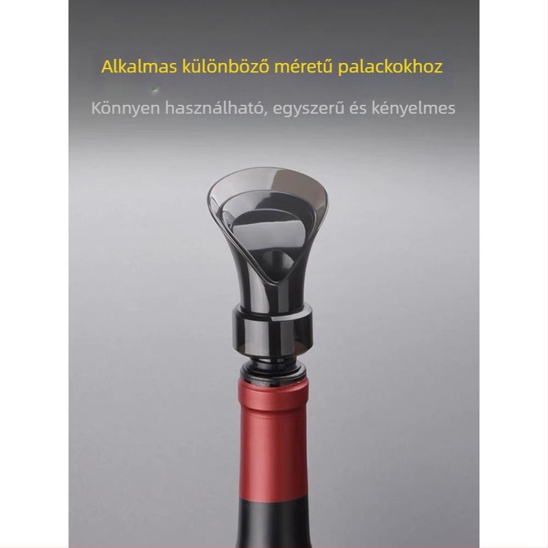 Petál formájú vörösboros dugó és töltő, univerzális nyílású, tárolás és zárás, kétfunkciós