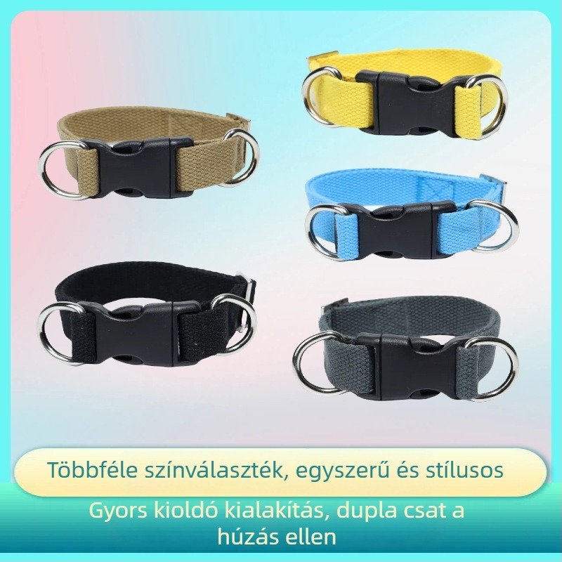 Nylon szövésű háziállat-nyakörv és kutyapóráz