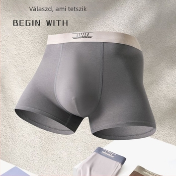 5 darabos férfi boxer brief, XL–7XL, tiszta pamut, fésült pamut, egyszínű