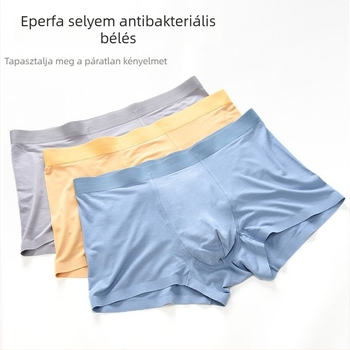3 darabos férfi Modal boxeralsó mulberry selyem béléses, antibakteriális, varrat nélküli, nagy méret