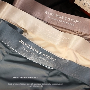 Fényűző Ice Silk férfi alsónemű, selyemfényű, légáteresztő, antibakteriális, varrat nélküli, nagy méretű boxeralsó