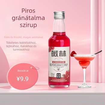 Gránátalma ízű szirup Blue Curaçao likőrrel – koktélalap tej-teához és jegesteához
