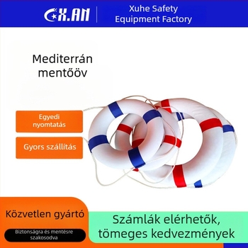 Kültéri úszógyűrű felnőtteknek és gyerekeknek, fehér habból készült mentőgyűrű, mediterrán stílusú otthoni dekoráció