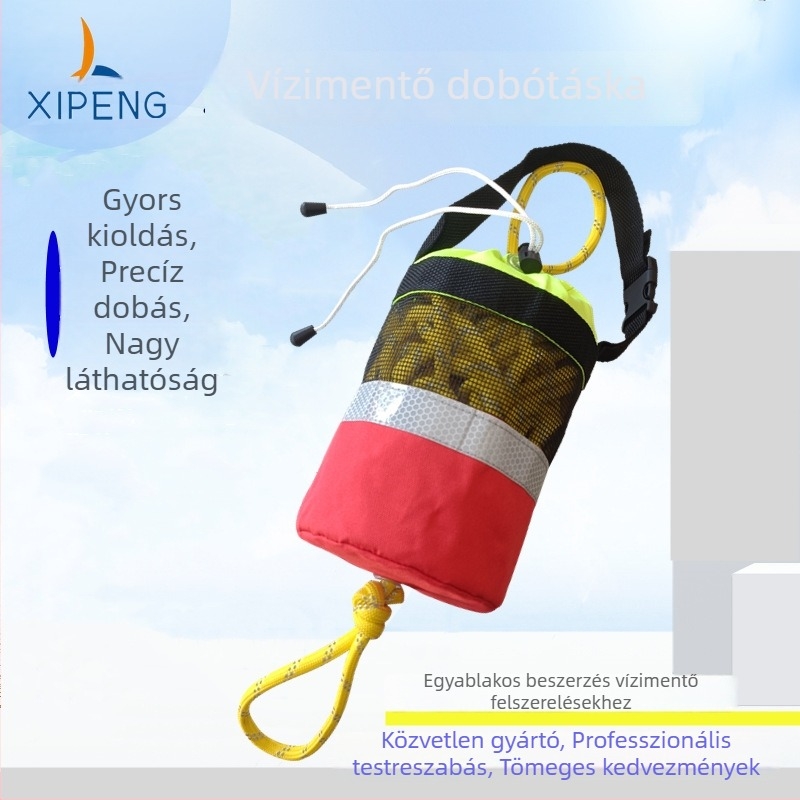 Vízimentő dobókötél-táska, lebegő élettel — tűzoltó felszerelés