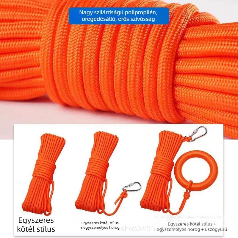 Nylon úszó mentőkötele fényvisszaverő elemekkel, vízi mentésekhez