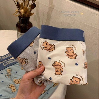 Férfi pamut boxer briefs antibakteriális, lélegző, bő szabású, nagy méret