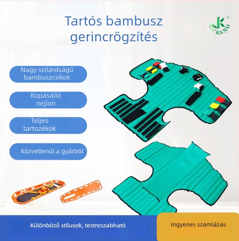 Zöld gerinc immobilizációs készlet nyaki- és thoracalis stabilizációhoz, mellkasi és háti merevítővel